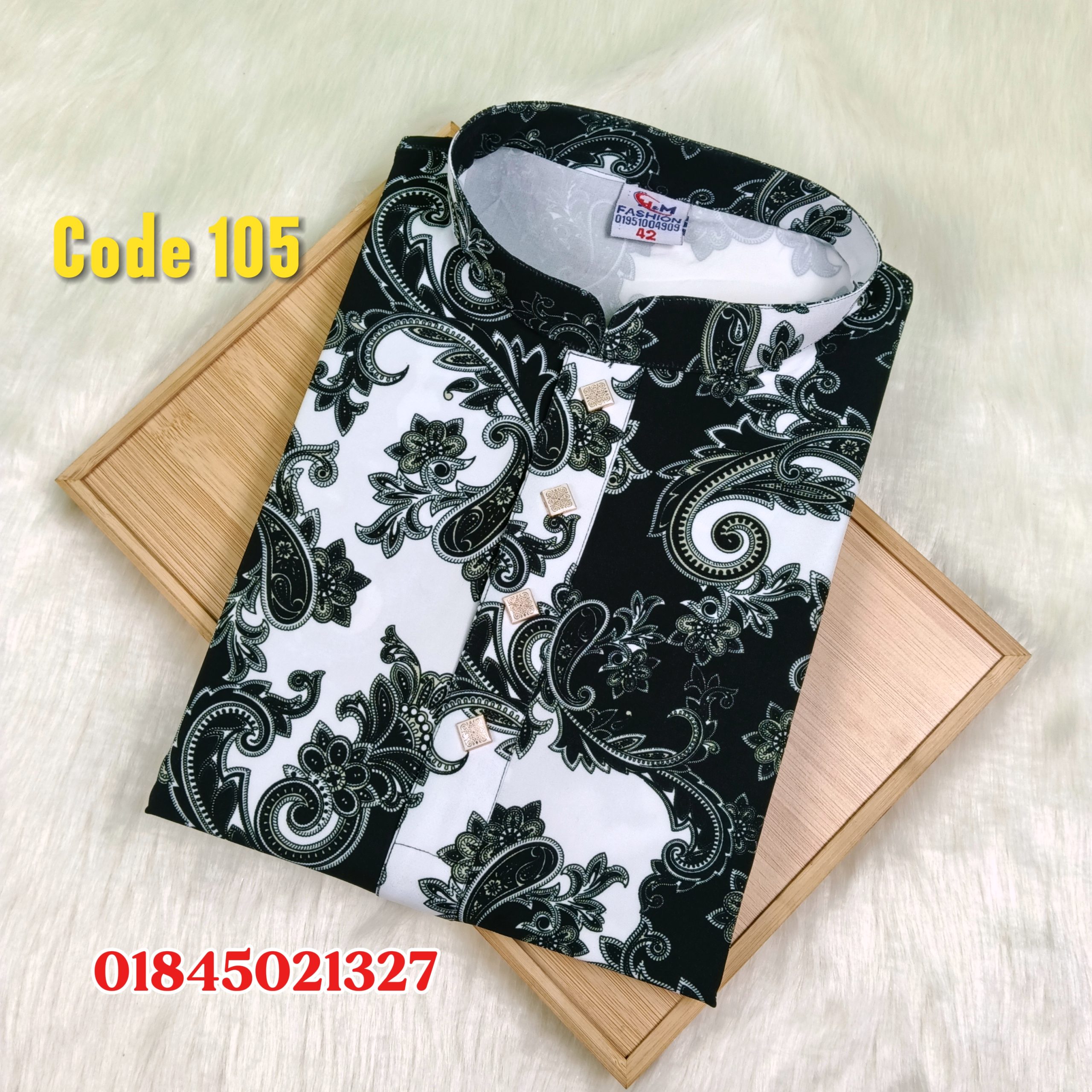 চায়না স্টিজ কাপড়ের পাঞ্জাবি। –কালো -কোড 105 —?